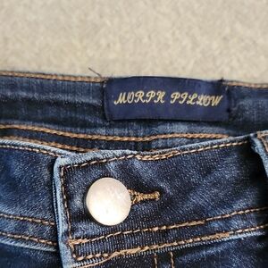 Blue Denim Jeans with Button Detail